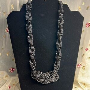 Knotted Seed Bead Necklace Vintage